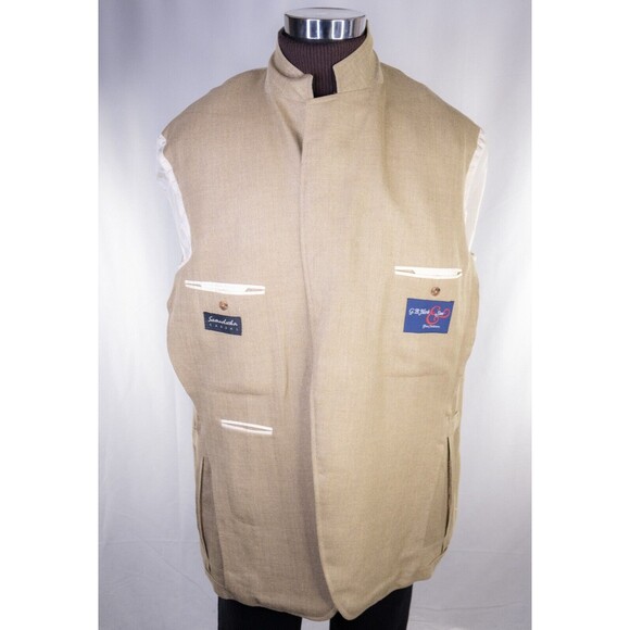 SAMUELSOHN Sport Coat Jacket Blazer 3-Button Sz 46R Silk/Linen/Wool Herringbone - Picture 9 of 14